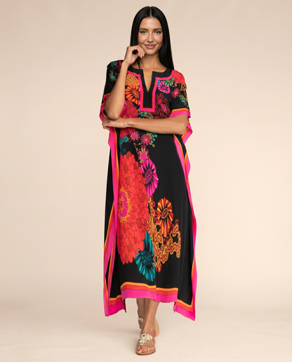 Immy printed kaftan maxi dress with side slits 7