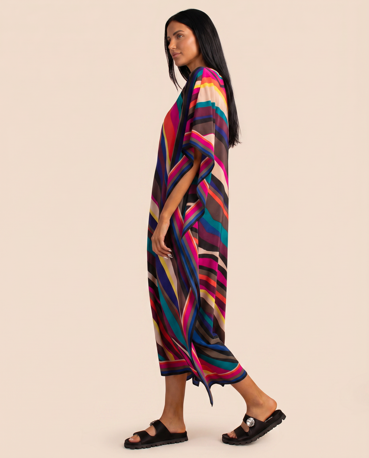 Immy printed kaftan maxi dress with side slits 9