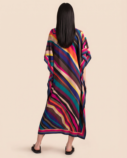 Immy printed kaftan maxi dress with side slits 8
