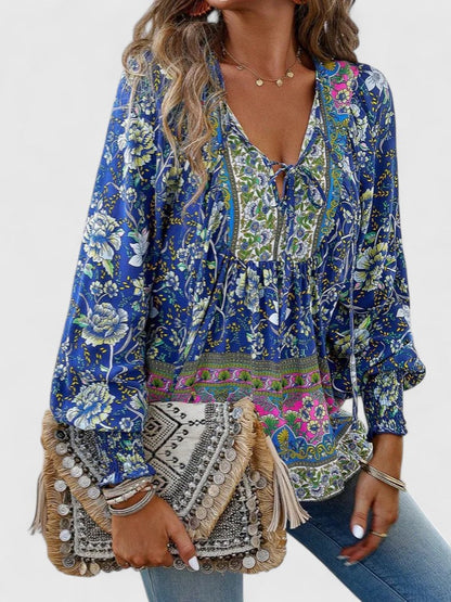 Bronte boho lace-up blouse 7