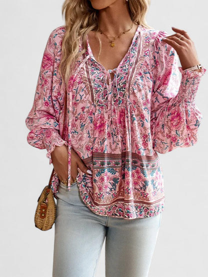 Bronte boho lace-up blouse 6