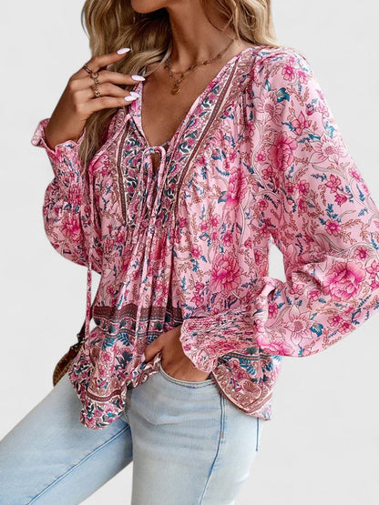 Bronte boho lace-up blouse 8