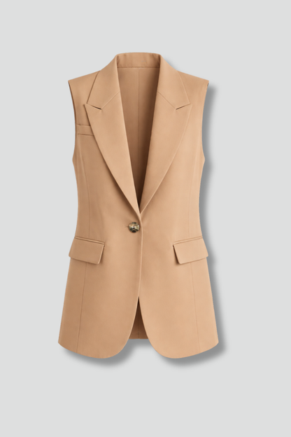 Olive sleeveless blazer 8
