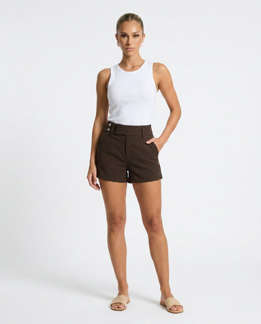 Juliet fitted double button shorts 1