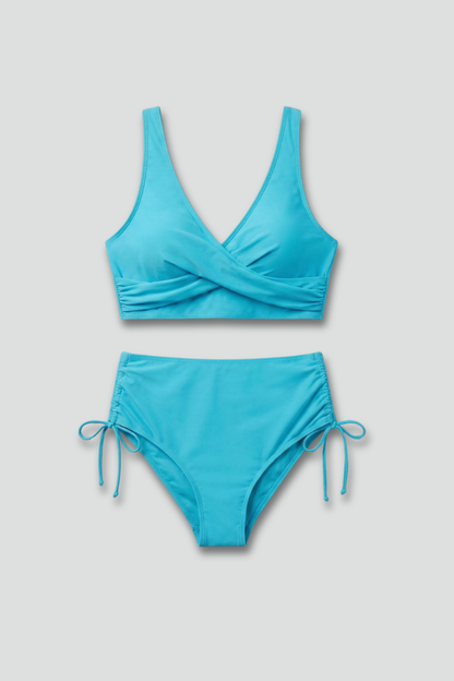 Cleo halter bikini with high waist bottom 1