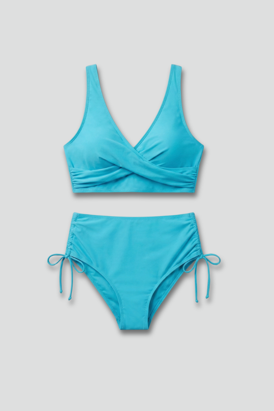 Cleo halter bikini with high waist bottom 1