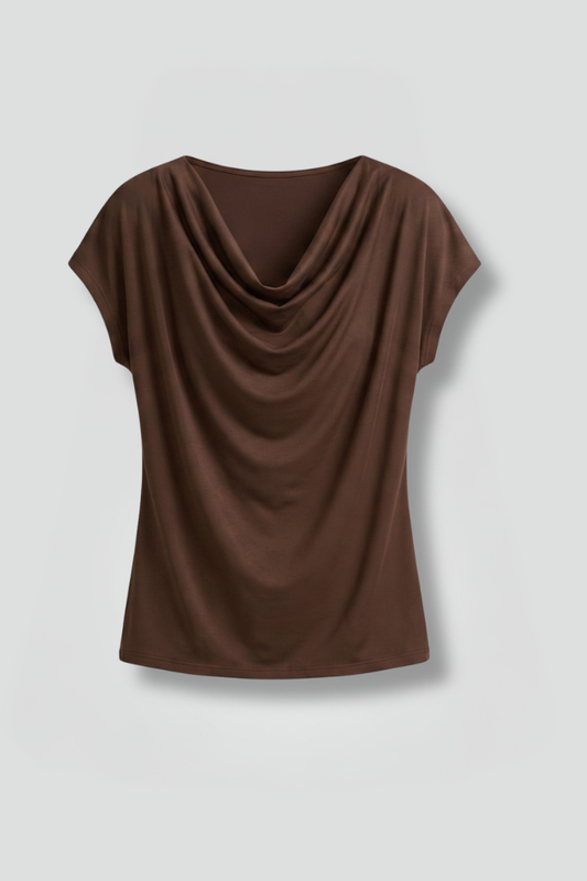 Poppy cowl neck draped blouse 1