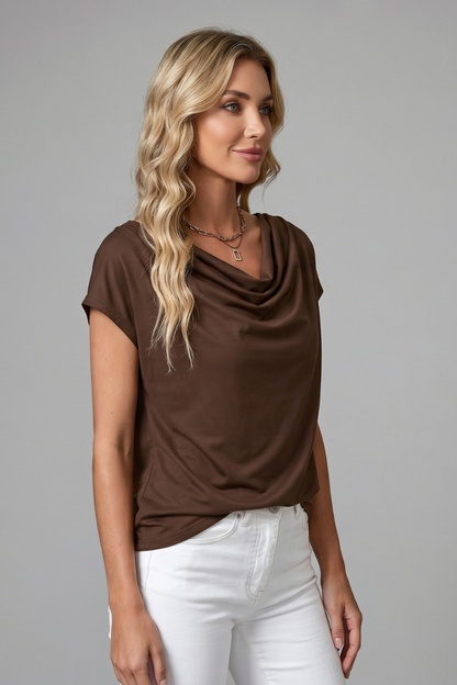 Poppy cowl neck draped blouse 3
