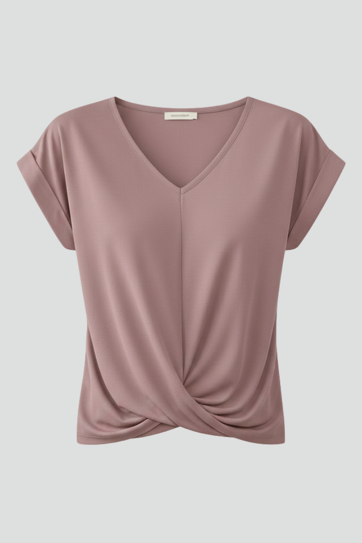 Amelia V-neck short sleeve blouse 1