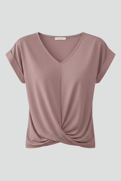 Amelia V-neck short sleeve blouse 1