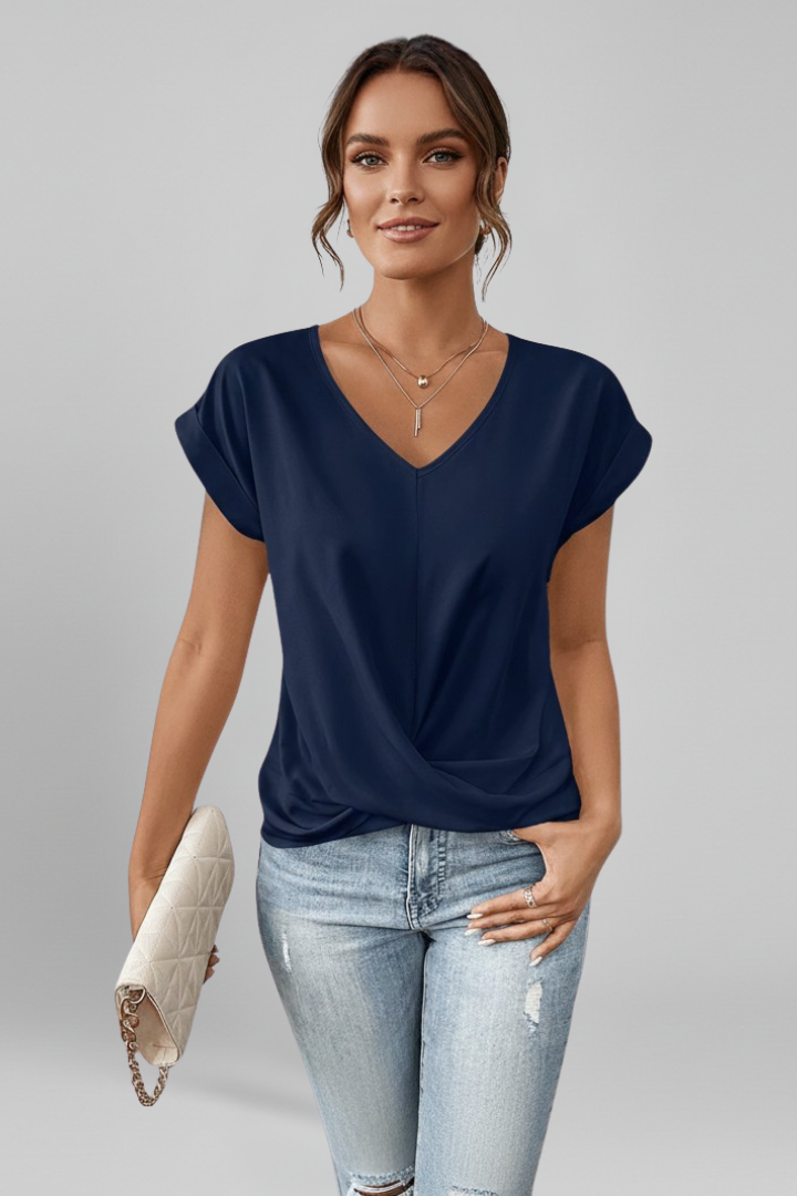 Amelia V-neck short sleeve blouse 8