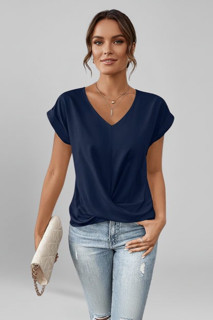 Amelia V-neck short sleeve blouse 8