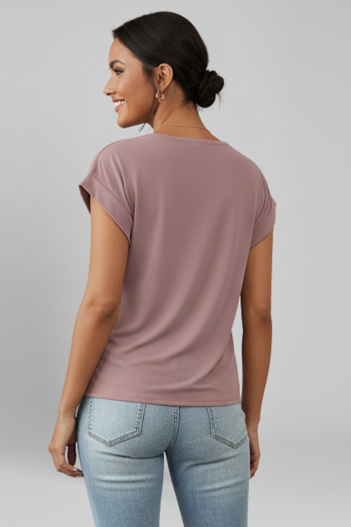 Amelia V-neck short sleeve blouse 2
