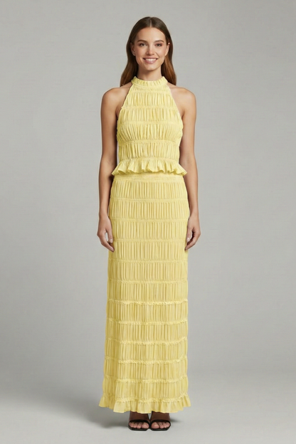 Florence tie back halter top and tiered maxi skirt 7