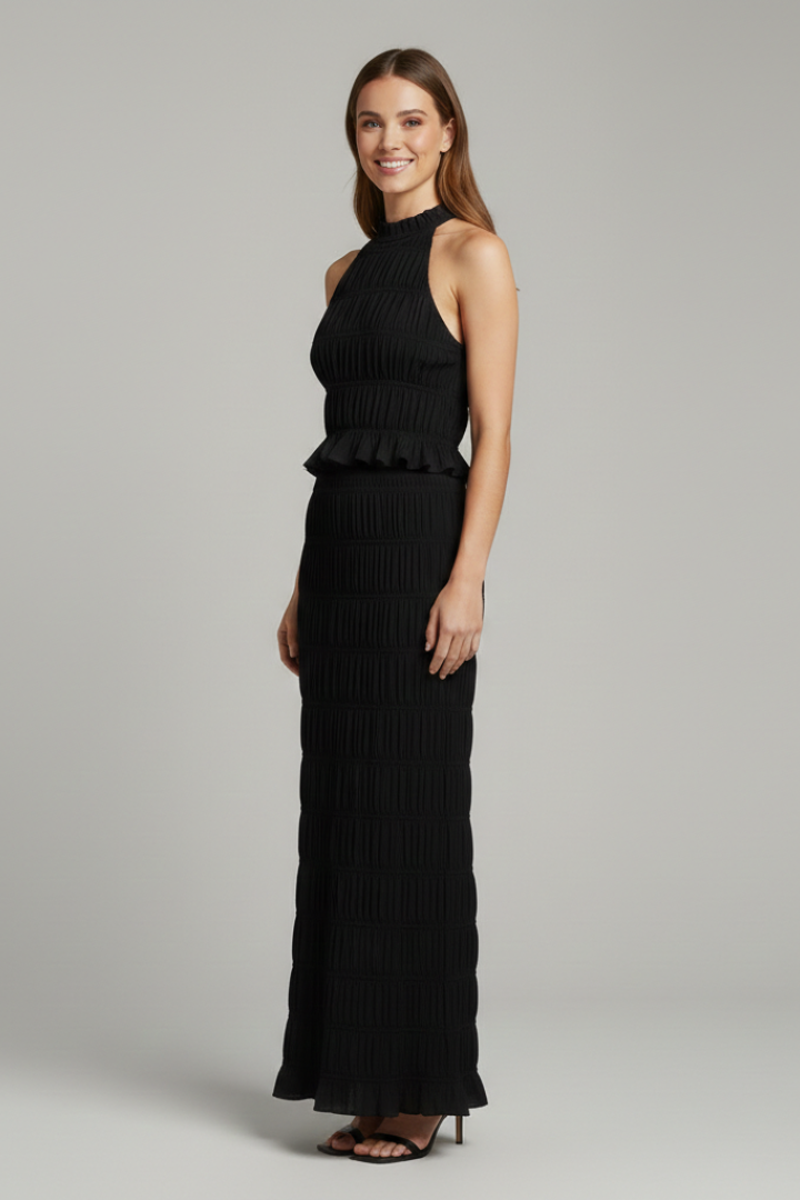 Florence tie back halter top and tiered maxi skirt 9
