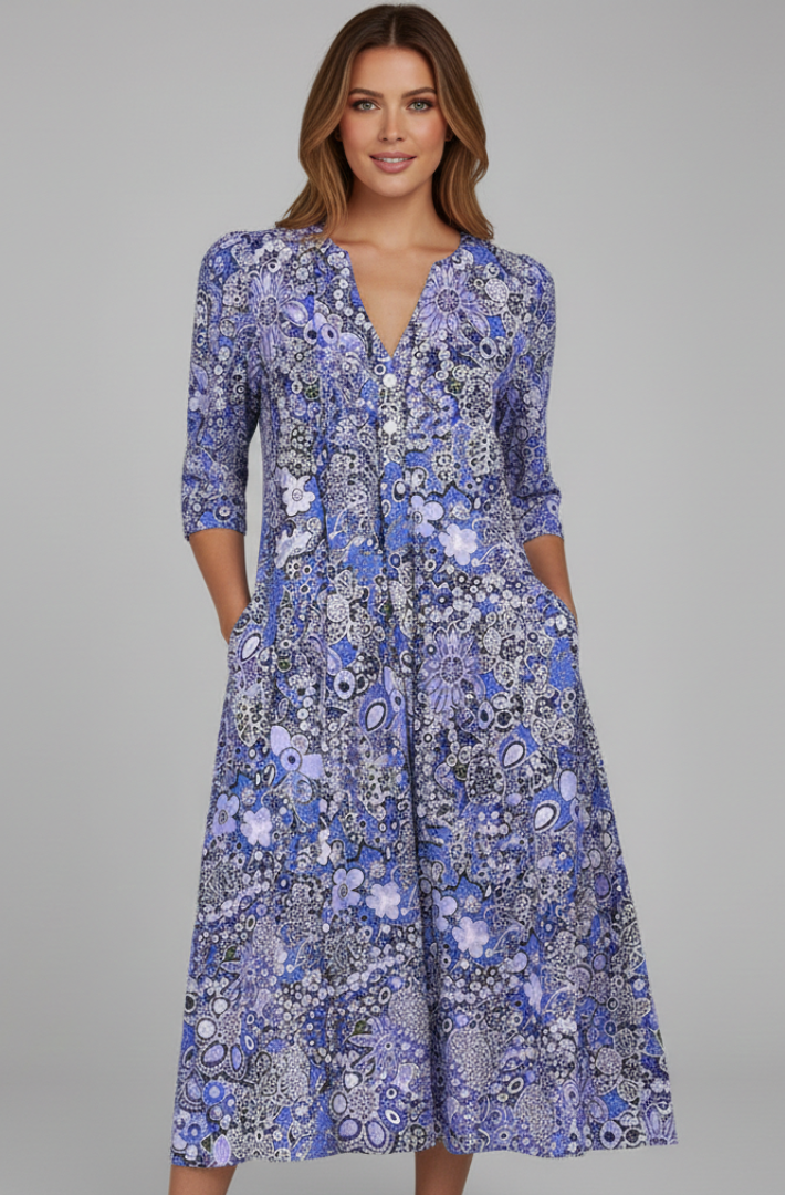 Marlowe printed flared maxi dress 5