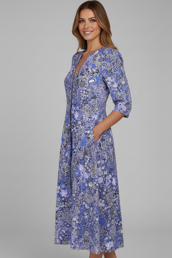 Marlowe printed flared maxi dress 2