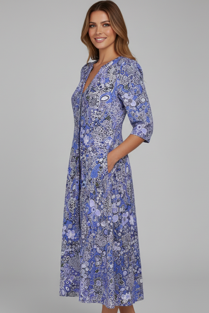 Marlowe printed flared maxi dress 3