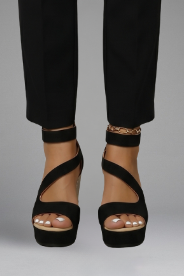 Ava woven wedge sandal with back zip 3