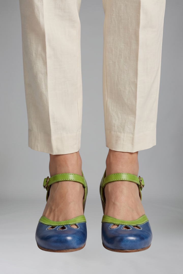 Nina buckle closed toe sandal 6