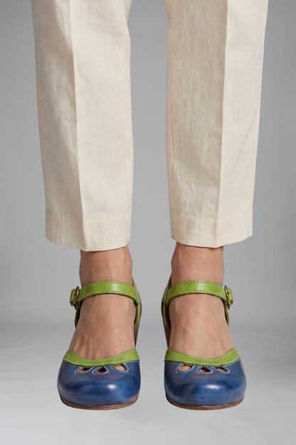 Nina buckle closed toe sandal 6