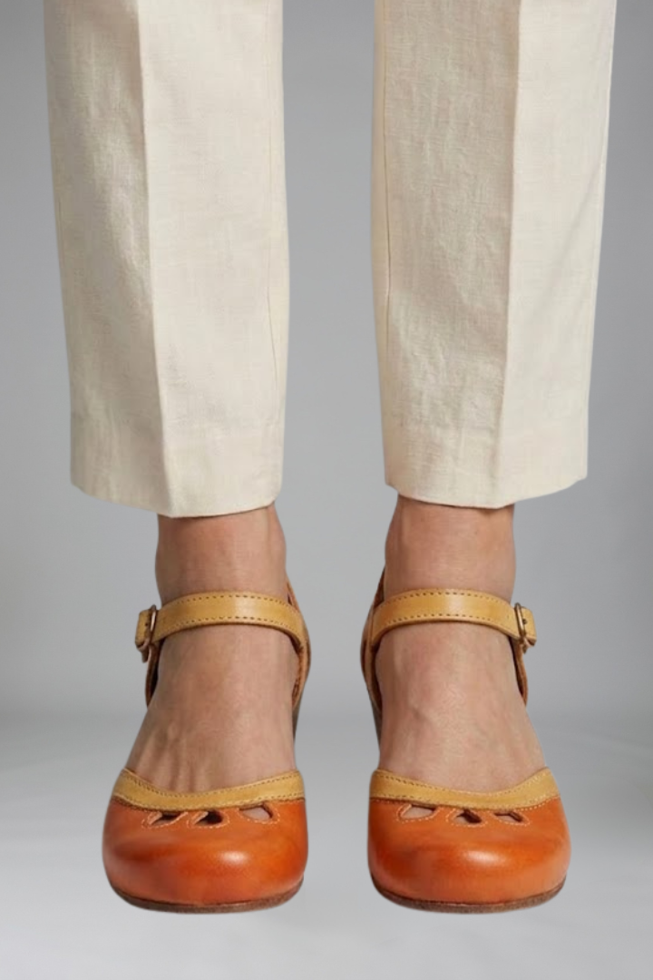 Nina buckle closed toe sandal 8