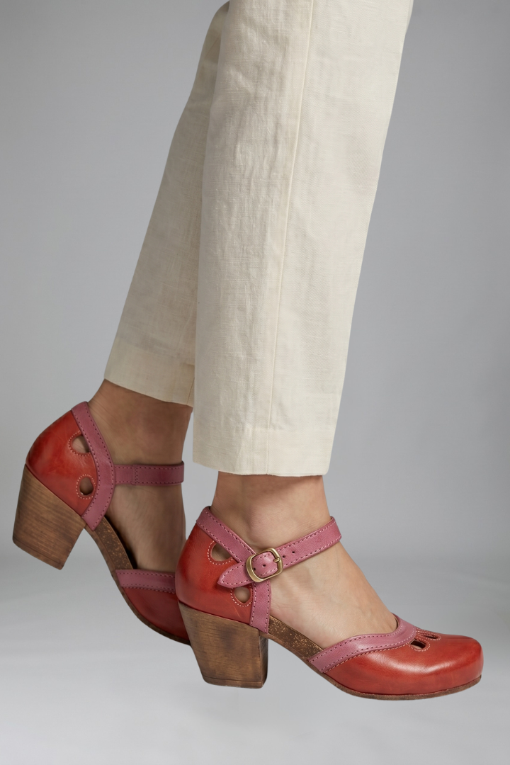Nina buckle closed toe sandal 4