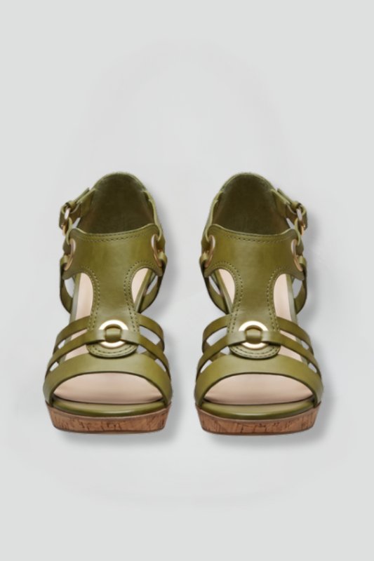 Grace strappy mid heel sandal 1