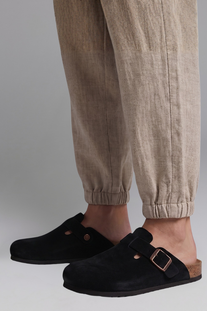 Mia suede clog 7