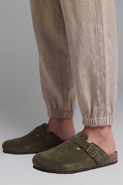 Mia suede clog 10