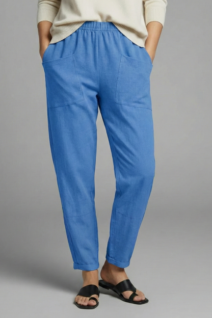 Hazel tapered elastic waist trousers 10