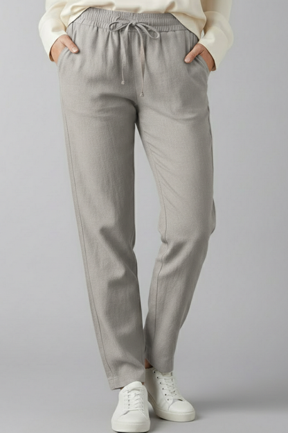 Hazel tapered elastic waist trousers 5