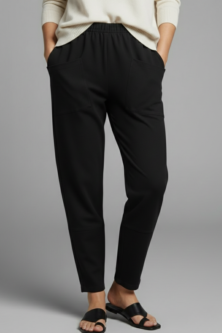 Hazel tapered elastic waist trousers 2