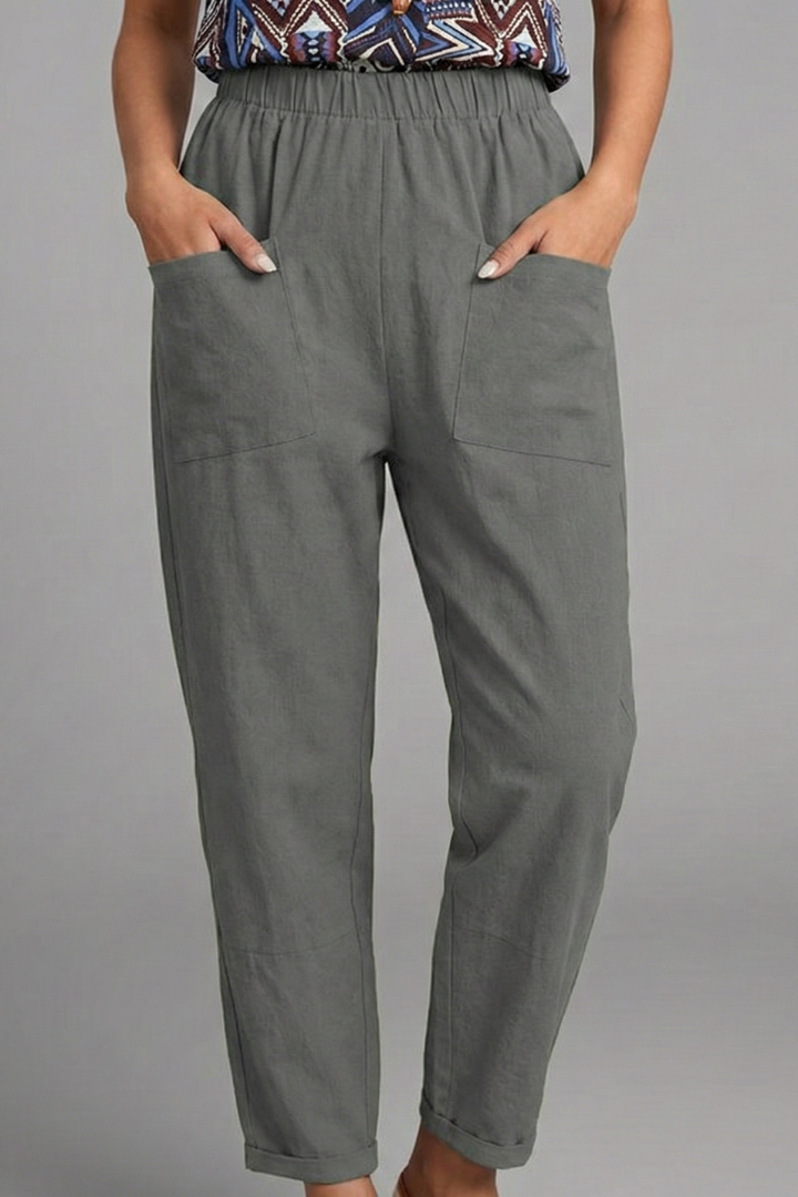 Hazel tapered elastic waist trousers 4