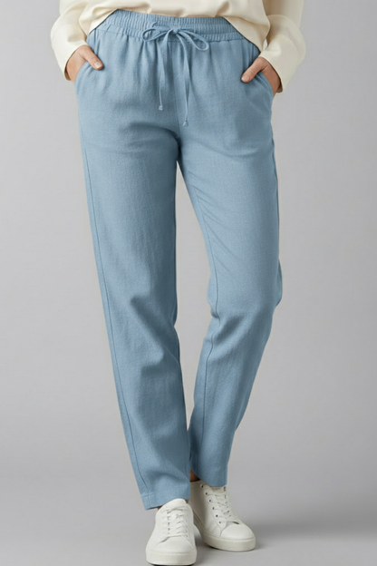 Hazel tapered elastic waist trousers 9