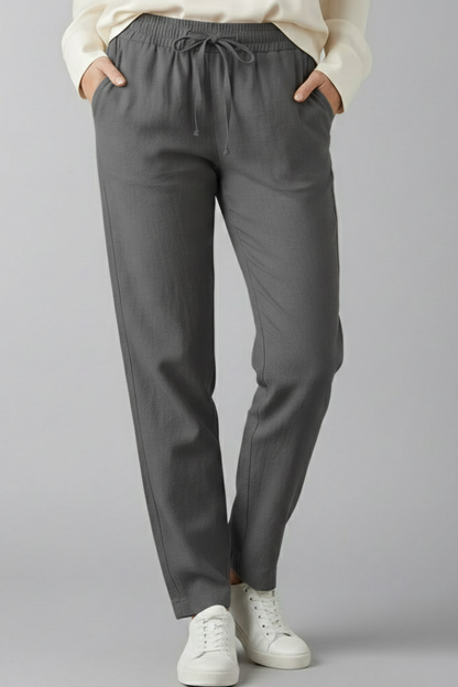 Hazel tapered elastic waist trousers 3