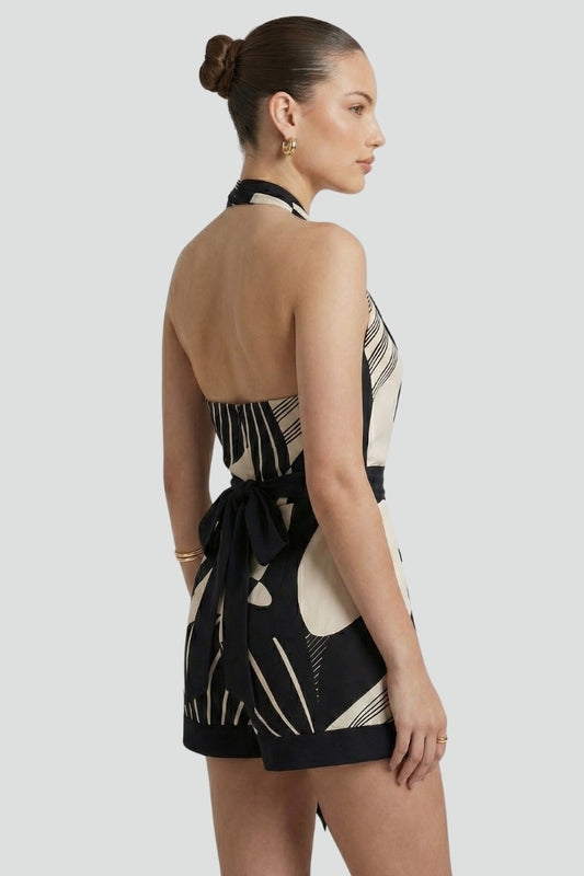Ada halter wrap mini dress with tie waist 6