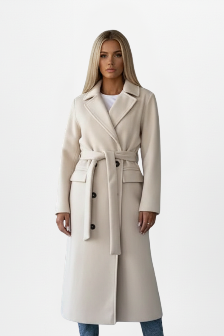 Honor long belted double-breasted trench coat 1