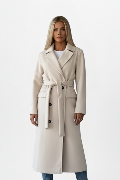Honor long belted double-breasted trench coat 1