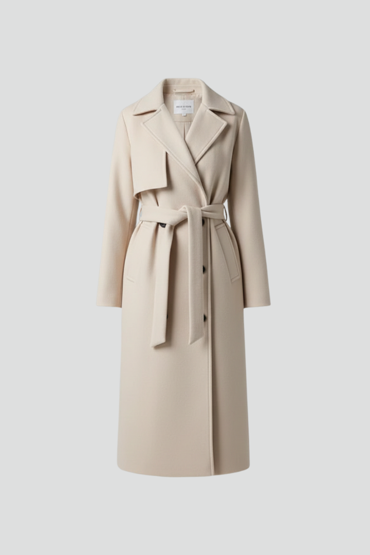 Honor long belted double-breasted trench coat 6