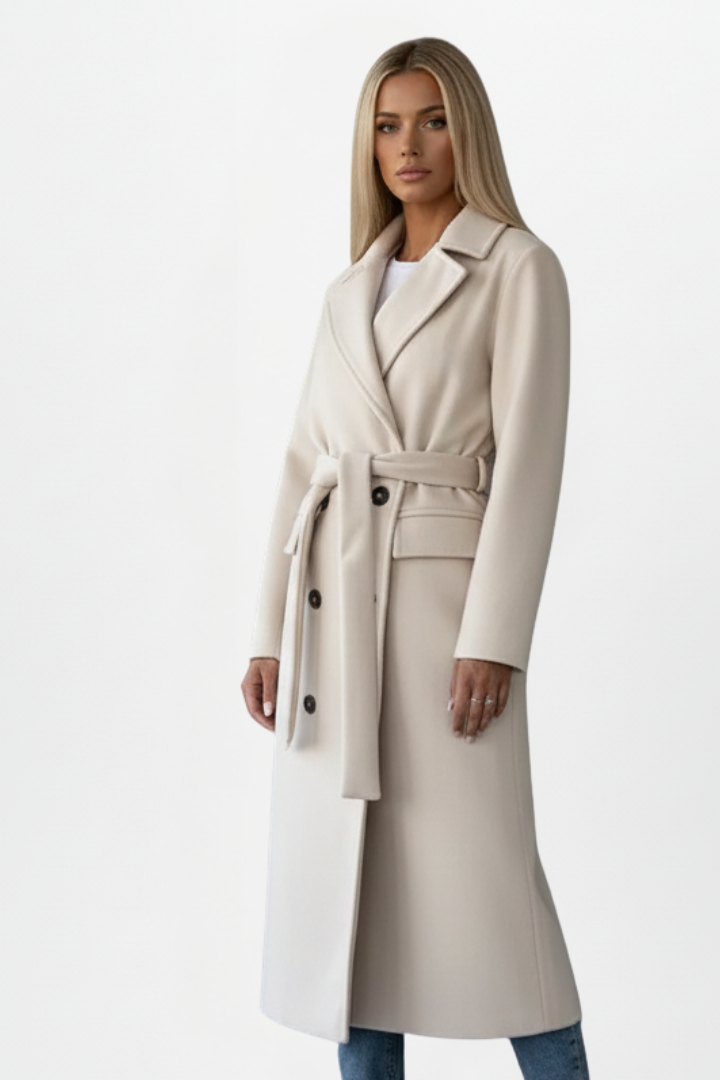 Honor long belted double-breasted trench coat 7