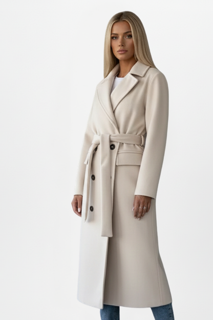 Honor long belted double-breasted trench coat 7