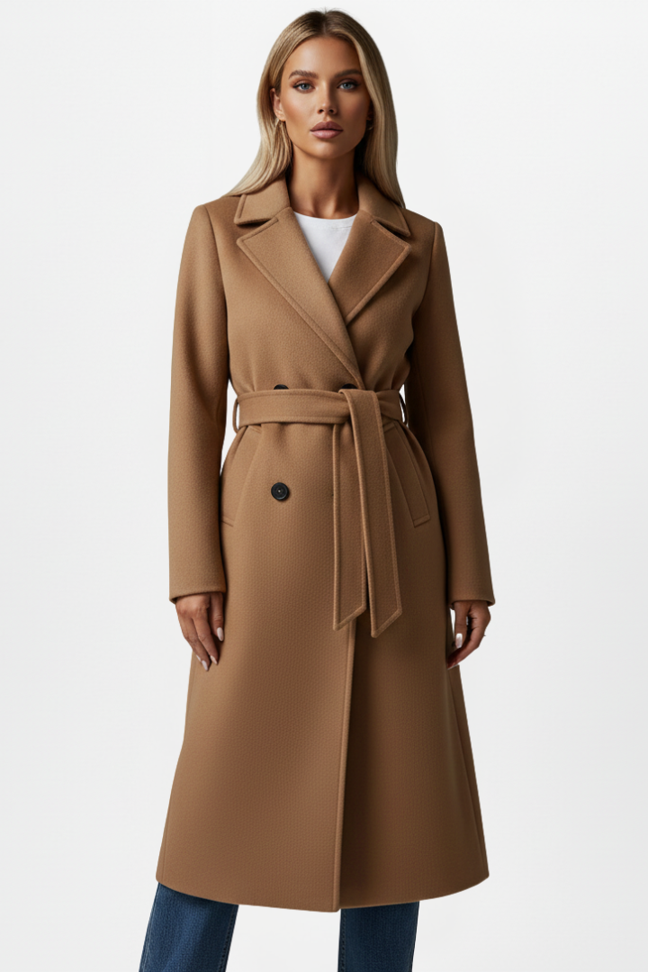 Honor long belted double-breasted trench coat 5
