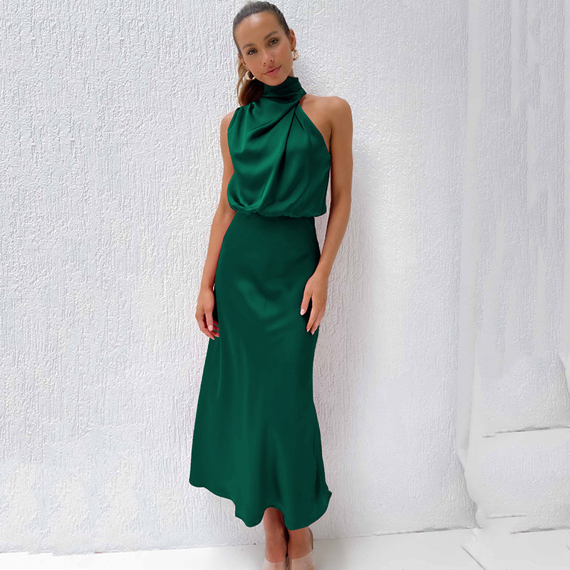 Georgia halterneck maxi cocktail dress 4