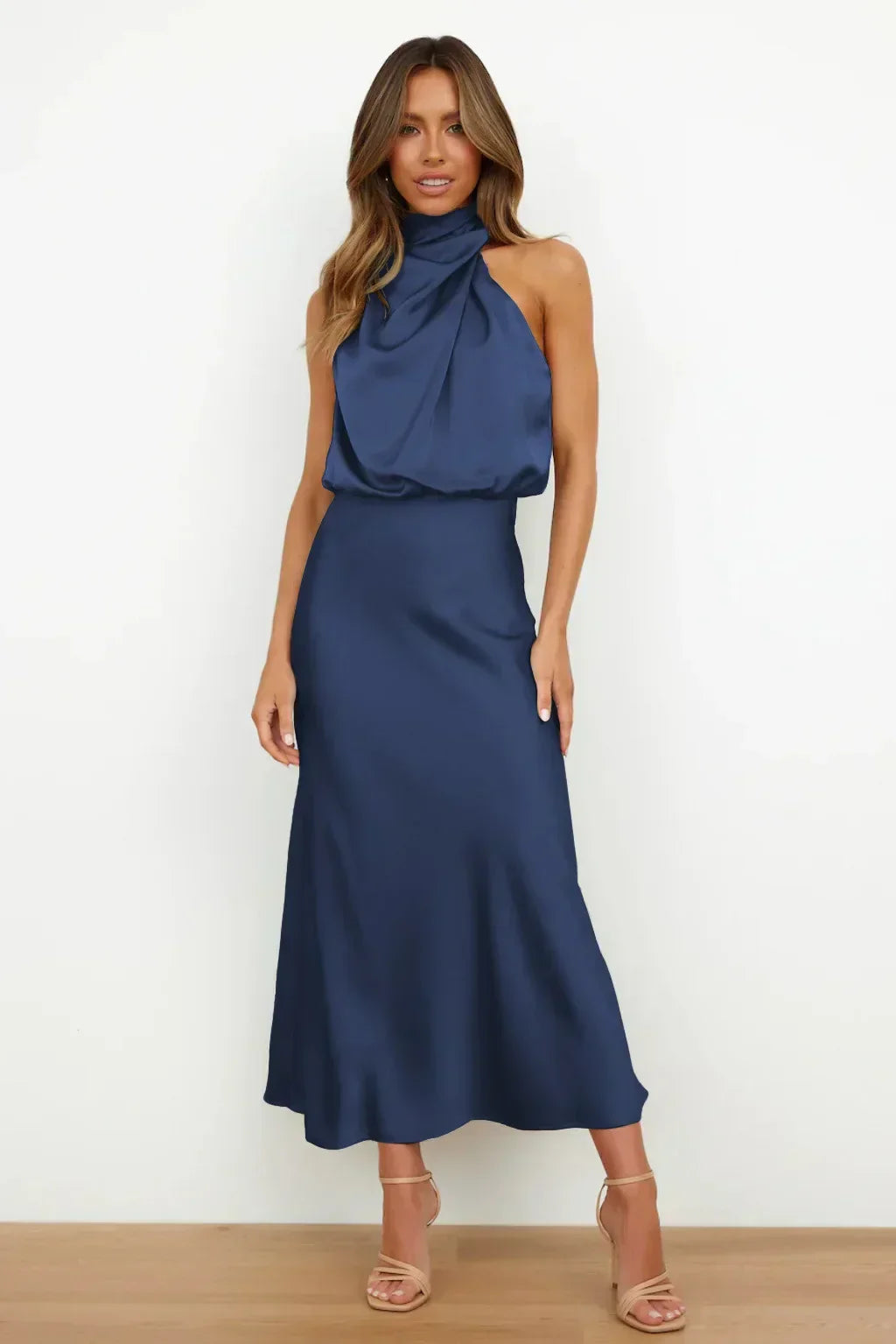 Georgia halterneck maxi cocktail dress 2