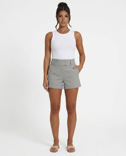 Juliet fitted double button shorts 4