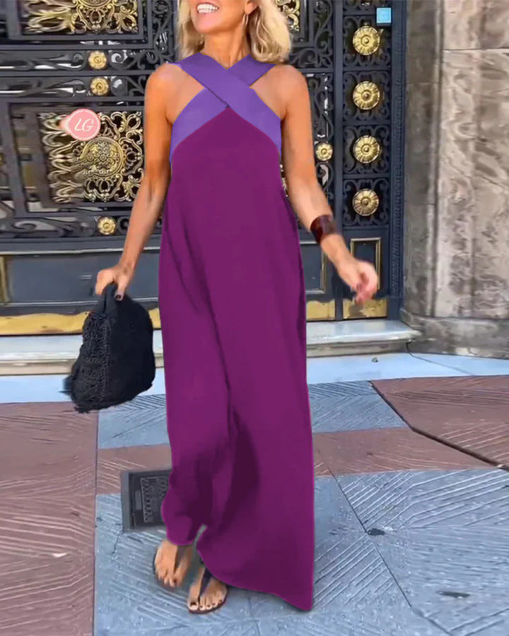 Harriet crossed front maxi dress 7