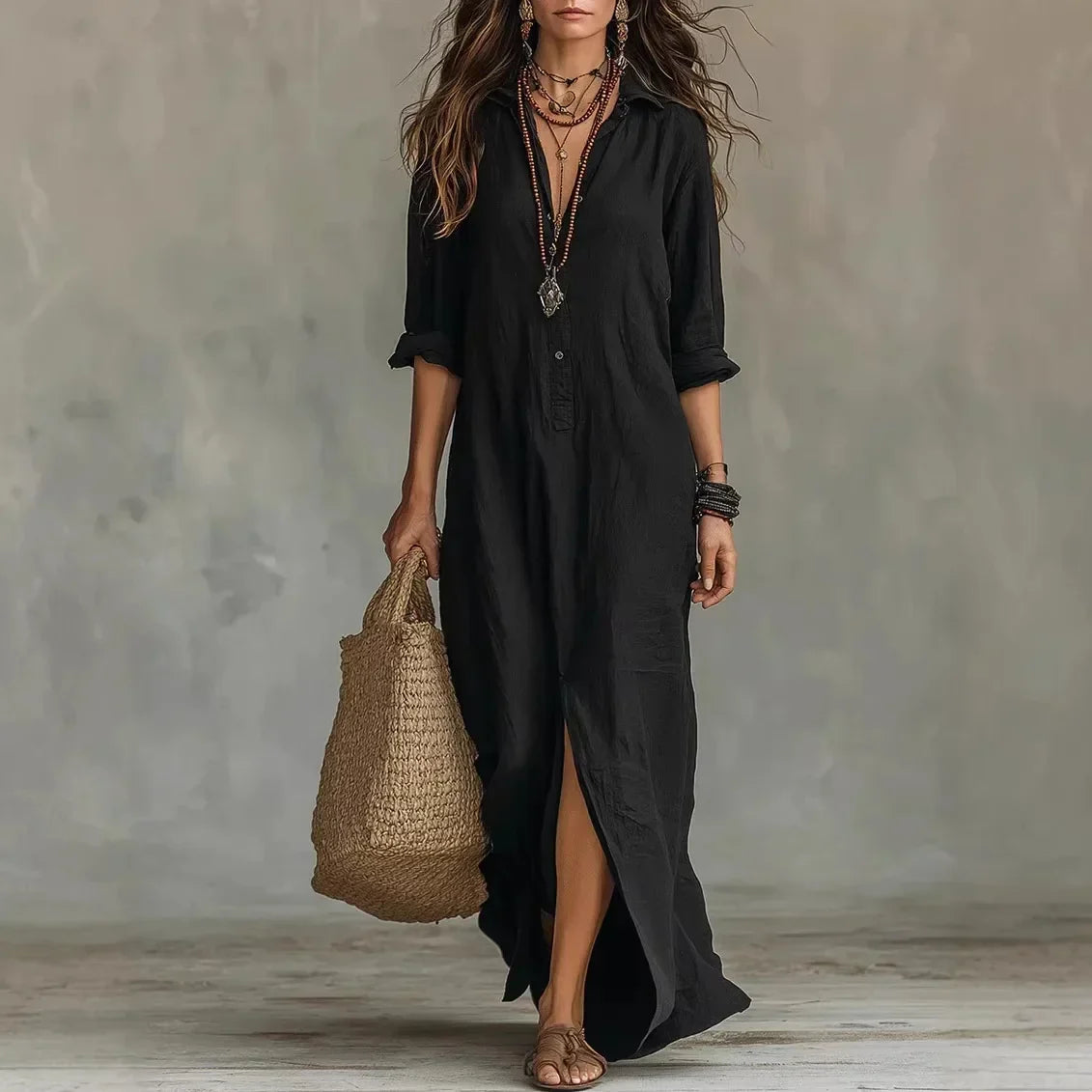 Greer linen shirt dress 2