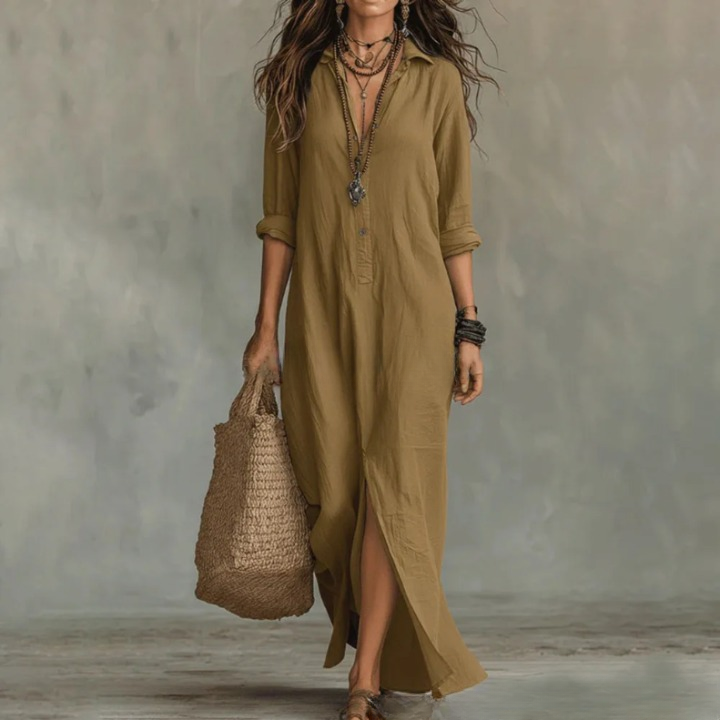 Greer linen shirt dress 4