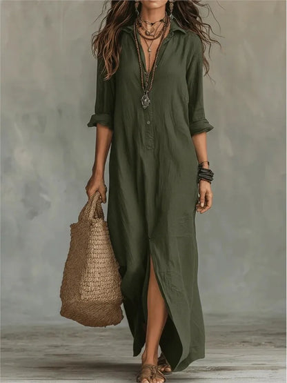 Greer linen shirt dress 5